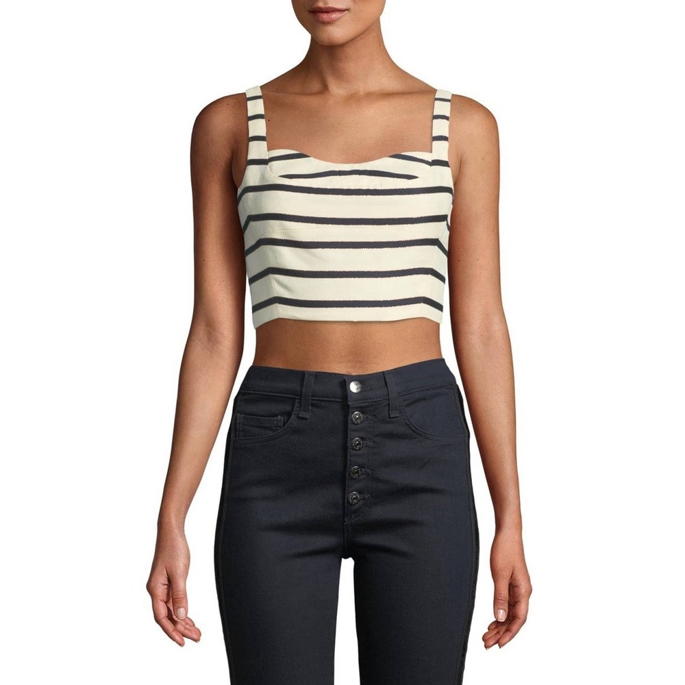 Veronica Beard Gina Striped‎ Bustier Top
